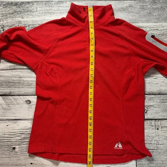 Eddie Bauer First Ascent Red Fleece 1/2 Zip Pullover Active Jacket - Picture 8 of 11